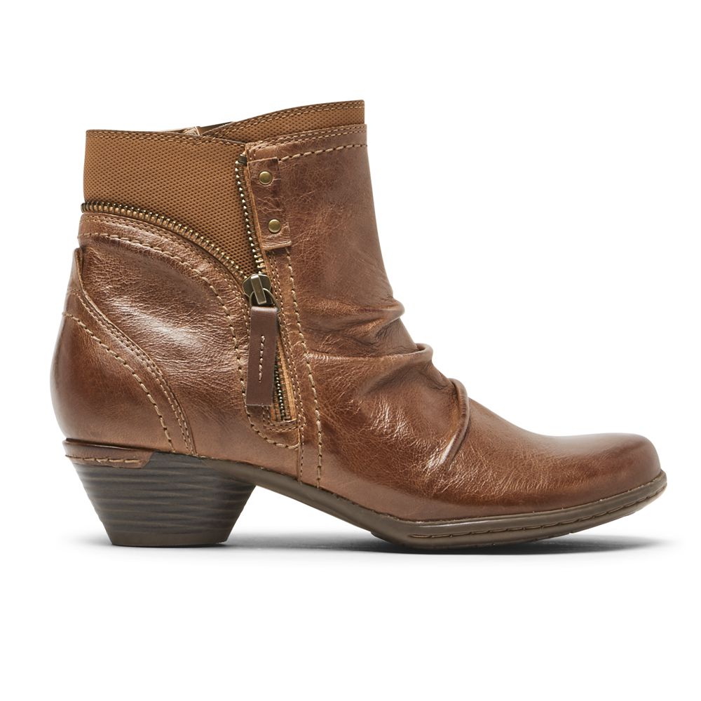 Rockport Cobb Hill Laurel - Womens Booties - Brown - NZ (GSO-106237)